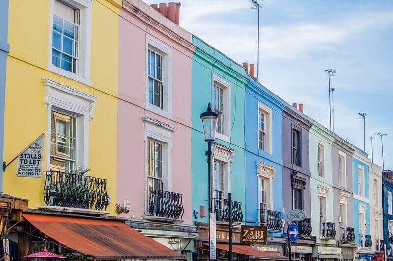 Portobello Road em Notting Hill