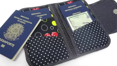 Carteira para passaporte